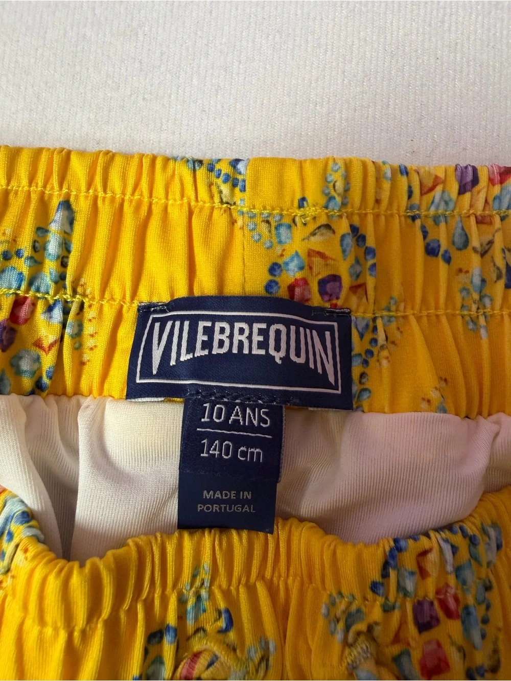 Vilebrequin Girls Yellow Turtle Print Swim Shorts Size 12/152 cm NWT